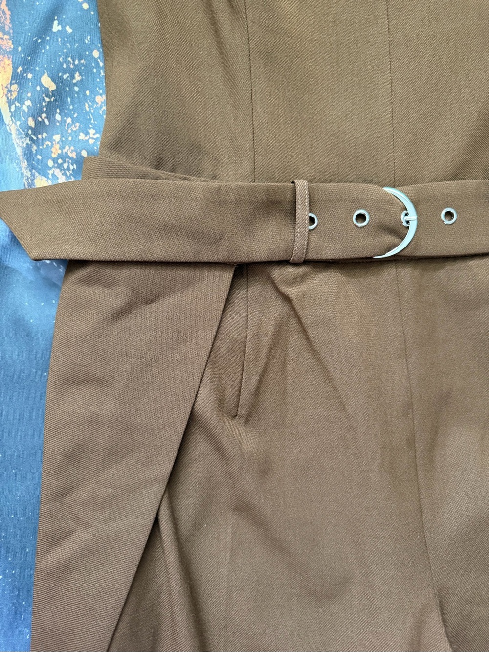 ASTR The Label Brown Strapless Wide Leg Jumpsuit Belted Women’s M NWT - Picture 6 of 13